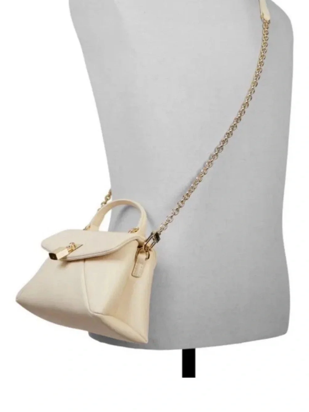 Ted Baker London Cream Structured Top-Handle Satchel